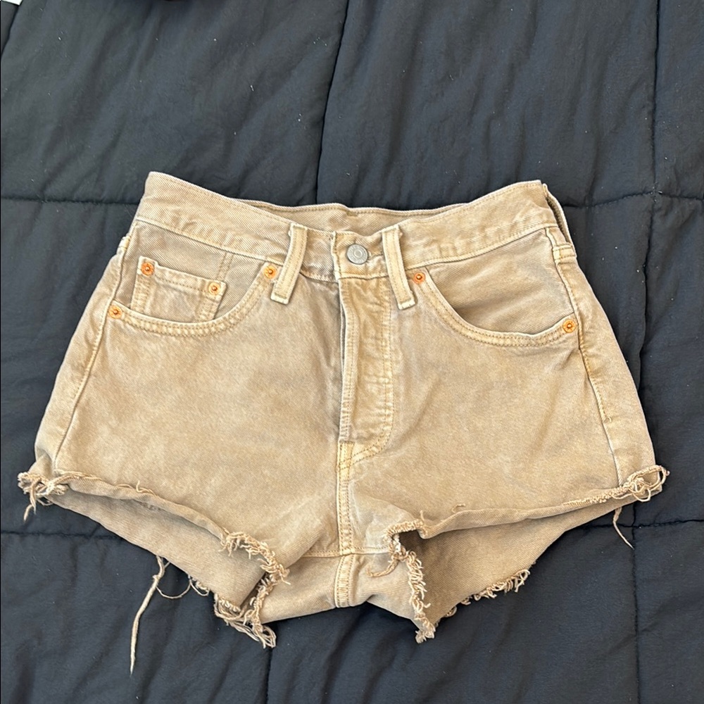 Tan Levi Denim Shorts